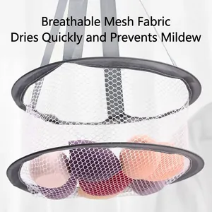 Mini mesh drying basket for makeup sponges and small items, breathable and quick-drying.