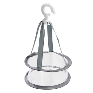 Mini breathable mesh drying basket for beauty blenders and socks with windproof hook
