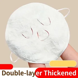 Masque de serviette de compresse chaude faciale blanc épaissi à double couche pour spa