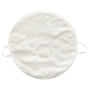 Masque serviette visage blanc épais et doux pour compresses chaudes et soins