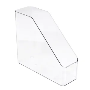 Transparent acrylic file organizer and desktop book stand for A4 document storage