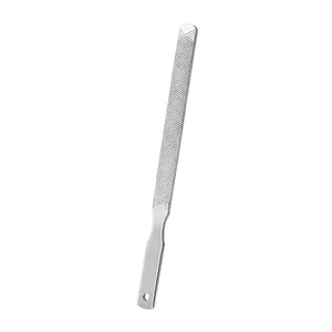 Lime à ongles double face professionnelle en acier inoxydable pour manucure soin