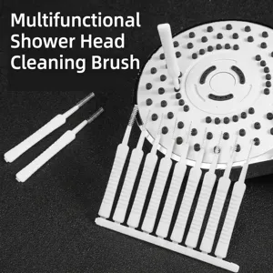 Mini shower head hole cleaning brush set for bathroom crevices
