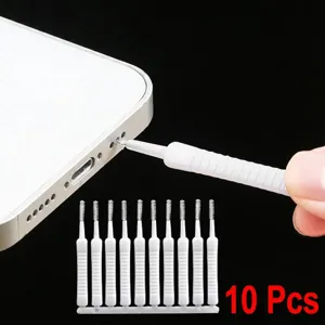 10-piece mini cleaning brush set for phone speaker holes and shower head nozzles.