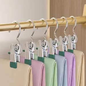 Durable stainless steel S-shaped hook clips for non-slip clothes and sock storage