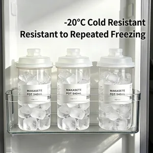 Food Grade DIY Ice Cube Cup Portable Freezer Storage Bottle Leakproof Coffee Milk Tea Cup With Scale Clear Plastic Drinkware For Home Outdoor Use