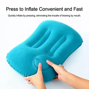 Cojín lumbar inflable portátil con bomba de presión manual para viajes