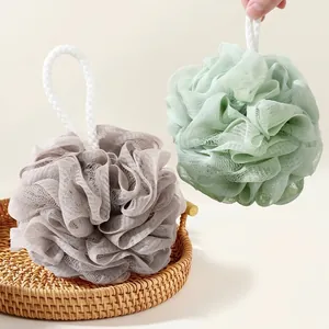 Soft PE Mesh Bath Ball Loofah Foam Maker Shower Sponge with Hanging Rope for Kids and Adults Bathroom Accessories
