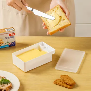 Recipiente para mantequilla de grado alimentario con tapa y esparcidor