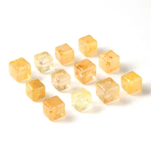 Natuurlijke gouden rutilkwarts kubuskralen voor DIY sieraden maken handwerk projecten