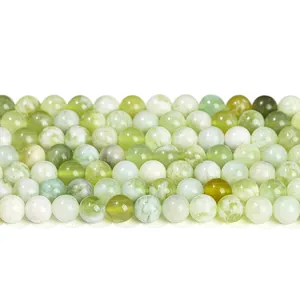 Φυσικές πράσινες χάντρες Xiuyu Jade 6mm για κατασκευή κοσμημάτων και βραχιολιών DIY