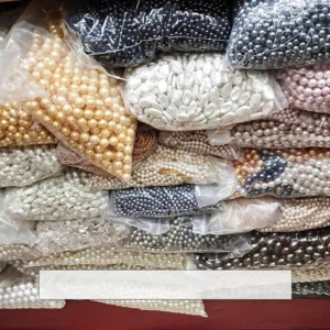 Assorted South Sea shell pearl beads in various sizes and colors for DIY jewelry