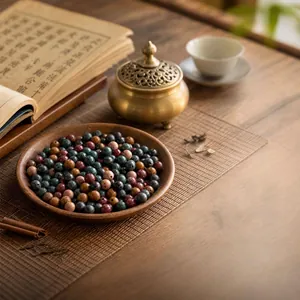 Perle d'incenso alle erbe assortite fatte a mano per la creazione di gioielli Zen DIY