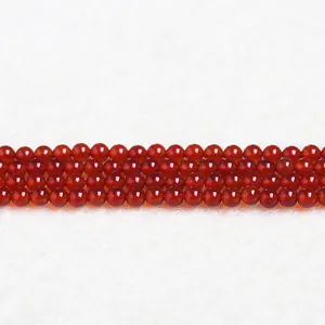Hoogwaardige 2 mm en 3 mm rode agaat kralen voor DIY sieraden maken en oorbellen.
