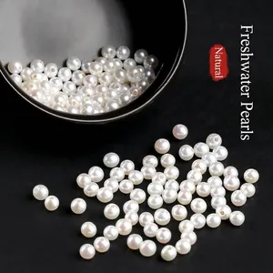 Natuurlijke Zoetwaterparels Losse Kralen Rond Bijna Rond Rijstvorm Glanzend Groot Gat Voor DIY Sieraden Accessoires Ketting Armband