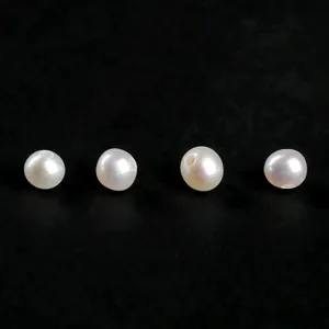Natuurlijke zoetwaterparels bijna rond glanzend losse kralen voor DIY sieraden maken