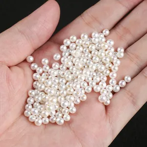 Natuurlijke witte zoetwaterparels met hoge glans voor DIY-sieraden maken ontwerpen.