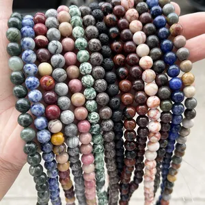 Diverses perles en pierre naturelle pour des projets de création de bijoux DIY uniques