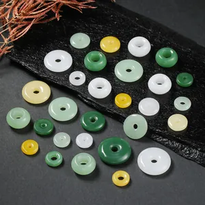 Gekleurde glazen ping'an kou donut kralen collectie voor DIY sieraden