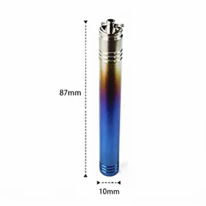 Portable stainless steel mini pill capsule and toothpick holder with dimension details