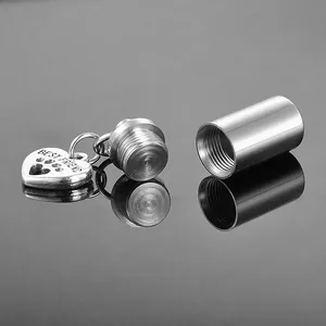 Stainless steel pet cremation urn necklace for ashes with Best Friend heart charm