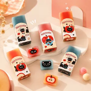 Lindas gomas de borrar sándwich gato manzana con patrones recortables para niños
