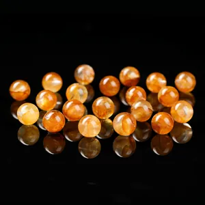 Perles de cristal de quartz jaune naturel pour la fabrication de bijoux DIY bracelets