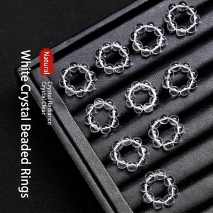 Natuurlijke Bergkristal Ring Kralen Ronde Gepolijste Kristallen Afstandhouder Ringen Voor DIY Sieraden Maken Accessoires Handgemaakte Losse Kralen
