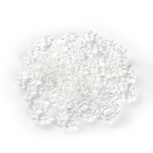 Heldere gefacetteerde natuurlijke witte kristallen kralenringen voor DIY-sieraden accessoires
