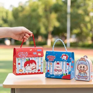 Portable handheld cute puppy theme gift boxes for children stationery party favors