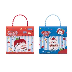 Cute puppy and apple themed stationery gift boxes with handles for children's prizes