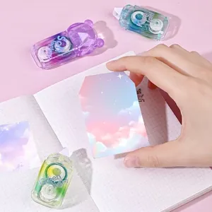 Colorful scrapbooking glue tape roller set for manual DIY crafts and creative journaling