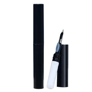 Multifunctional earbud cleaning pen with brush and flocking sponge