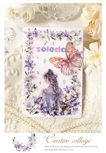 Vintage pastoral floral stickers set for creative journal DIY decoration material