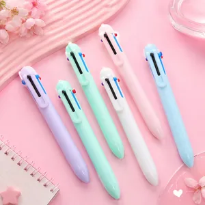 Set mit 6-in-1 Macaron Mehrfarben-Kugelschreibern für Journaling und Notizen Schulmaterial