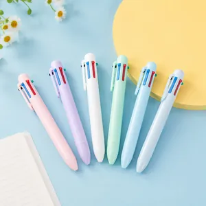 6er-Set pastellfarbene 6-in-1-Mehrfarben-Kugelschreiber für das Schuljournaling
