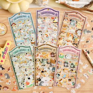 Adesivi per Animali Domestici in Cartone Animato PET Impermeabili Simpatici Gatti Cani Decalcomanie Decorative Trasparenti Per Scrapbooking Diario Custodie Per Cellulari