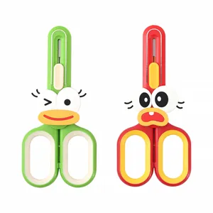 Cartoon-Wurst 2-in-1 multifunktionale tragbare Schere und Bastelmesser-Set