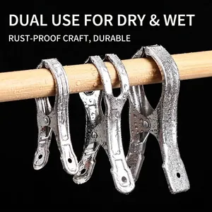 Heavy-duty stainless steel windproof clothespins for drying clothes and blankets