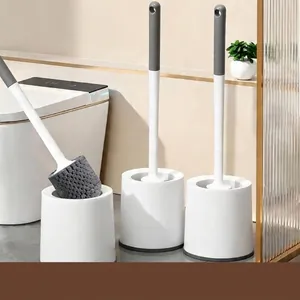 Ensemble Brosse de Toilette en Plastique PP Moderne Avec Base Épaissie Poils Denses Pour Nettoyage Profond Salle de Bain Outil de Nettoyage
