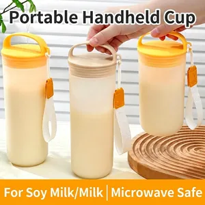 Gobelet à eau minimaliste portable pour lait et café avec poignée de transport pratique