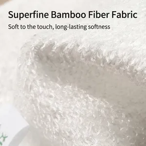 Weißes, superfeines Küchentuch aus Bambusfaser mit saugfähiger Textur