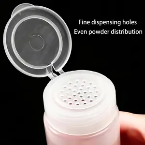Durable plastic spice shaker bottle with fine distribution holes and flip-top lid