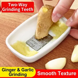Manual Garlic Ginger Grater ABS Stainless Steel Multi functional Handheld Grinder For Kitchen Food Prep Tool