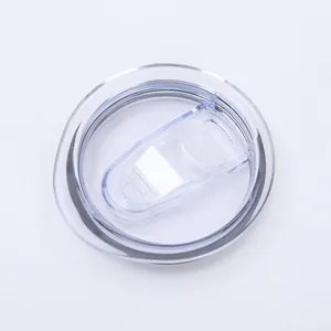 Detailansicht des transparenten Ersatzschiebedeckels für 8oz 12oz Edelstahl-Thermobehälter