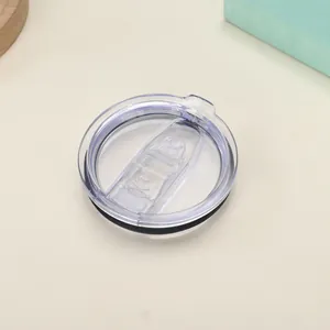 Transparenter auslaufsicherer Ersatzdeckel mit Schiebeverschluss für 12oz Becher
