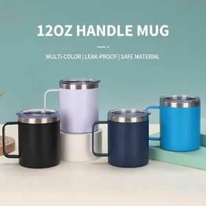 304 Edelstahl Vakuumisolierter Becher Mit Griff Tragbare Kaffeetasse Für Büro Zuhause Reisen Moderner Minimalistischer Stil