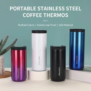 Portable 304 stainless steel vacuum insulated coffee tumblers available in multiple colors