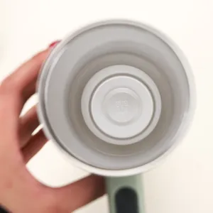 Close-up detail of the food-grade 304 stainless steel base inside a 40oz tumbler.