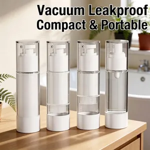 Refillable Vacuum Pump Bottles For Travel Lotion Mist Spray Leakproof AS Material Cosmetic Dispenser Containers Toiletry Essentials